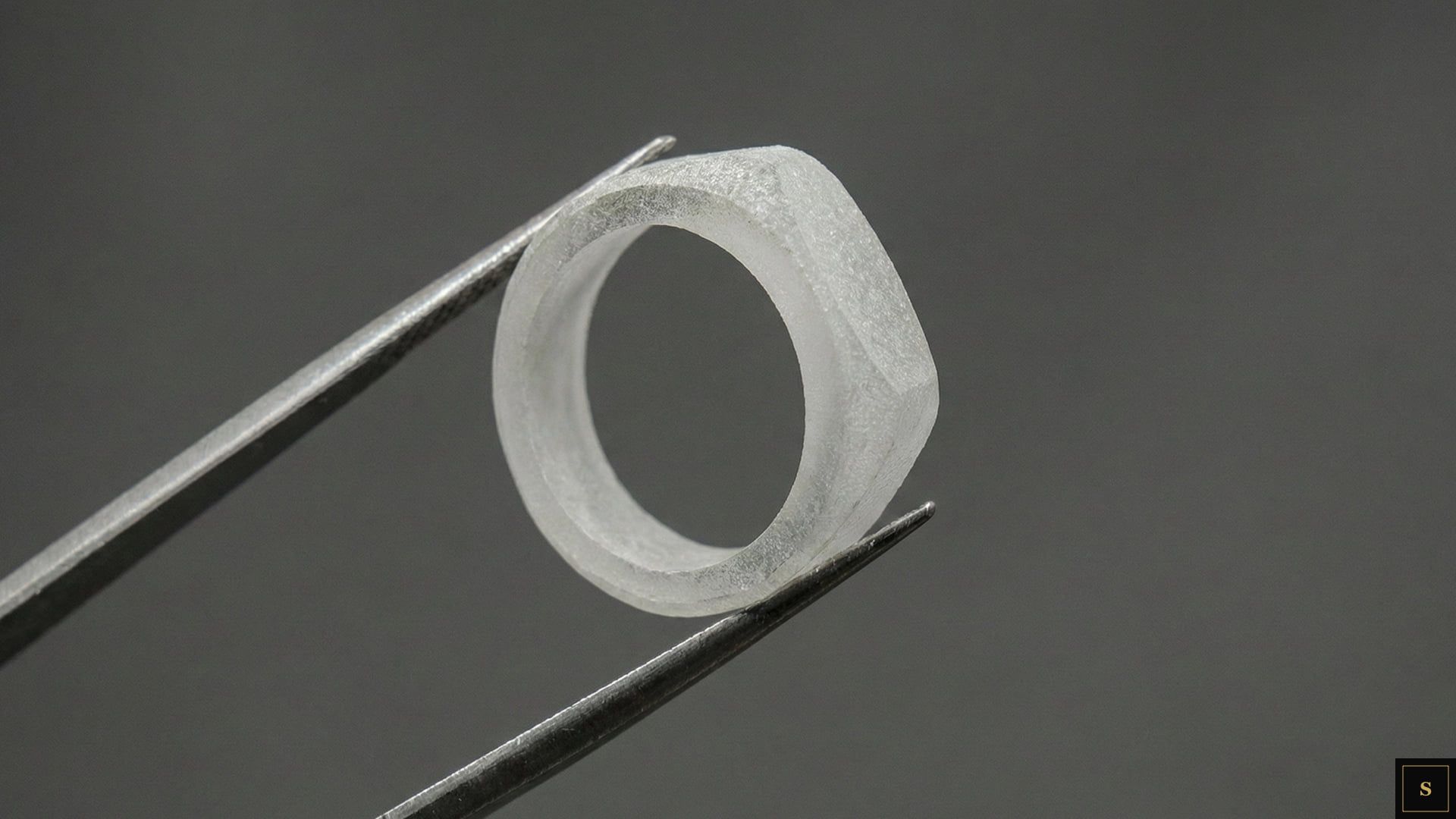 Master craftsman hand polishing solid single-crystal diamond ring