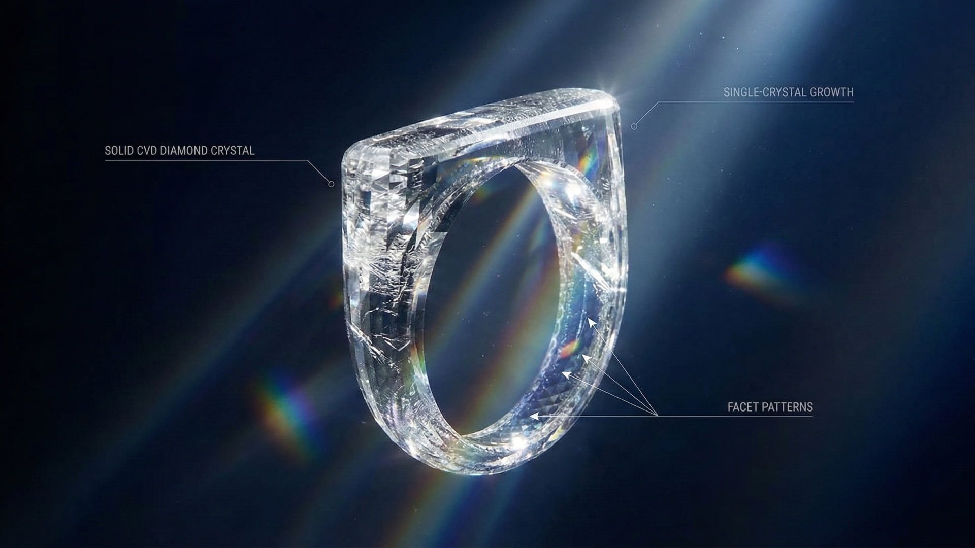 Single Crystal Diamond Ring